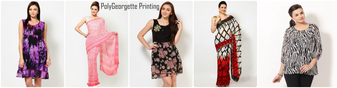 poly georgette print